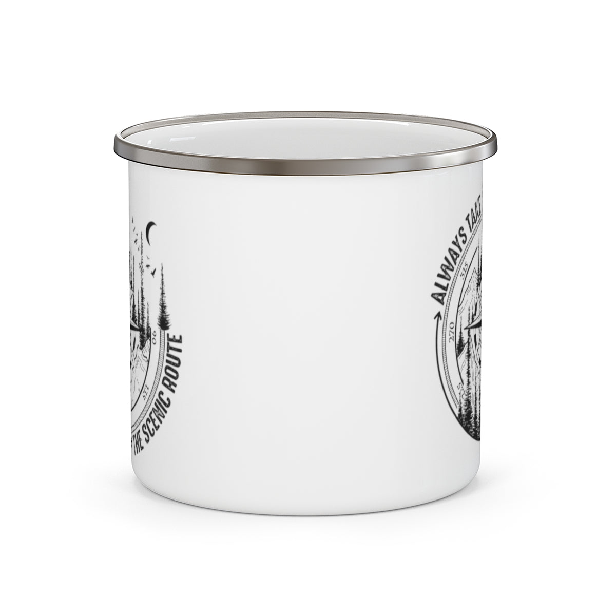Always Take The Scenic Route | Enamel Camping Mug