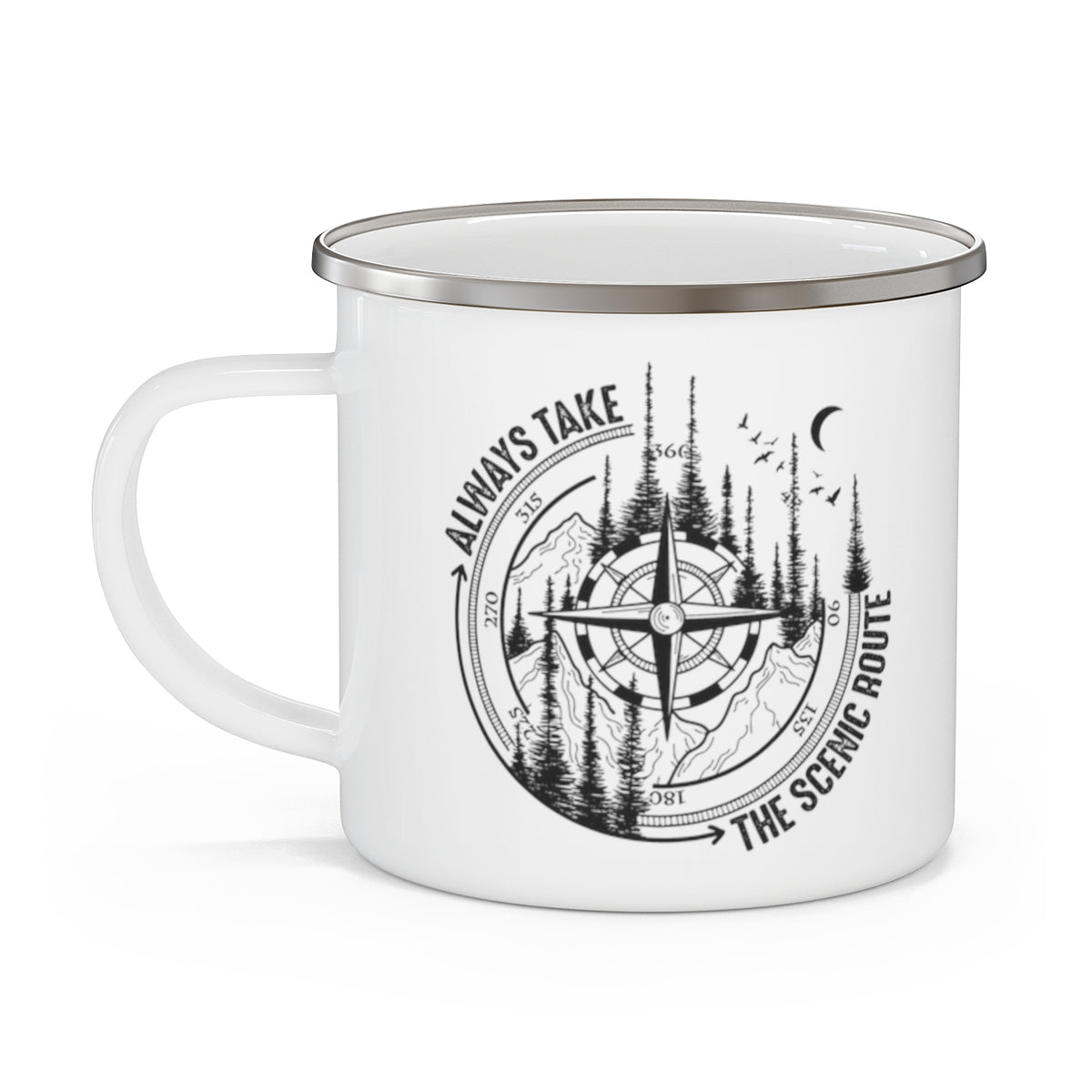 Always Take The Scenic Route | Enamel Camping Mug
