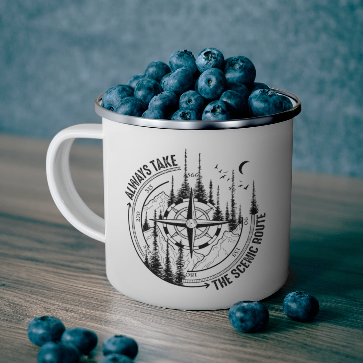 Always Take The Scenic Route | Enamel Camping Mug