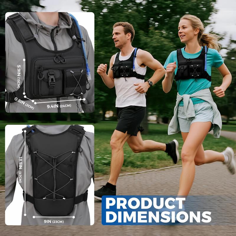 Hydration Vest Backpack 5L for Women and Men Lightweight  Pack with 2.0L Water Bladder Adjustable Straps for Marathon Trail Race Jogging Hiking and Climbing