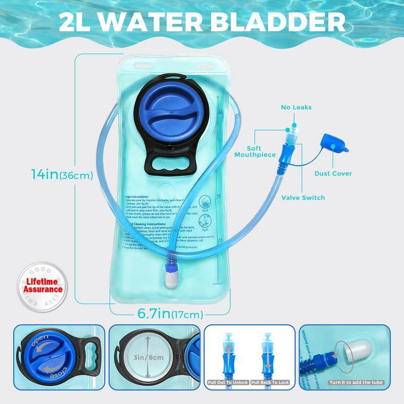 Hydration Vest Backpack 5L for Women and Men Lightweight  Pack with 2.0L Water Bladder Adjustable Straps for Marathon Trail Race Jogging Hiking and Climbing