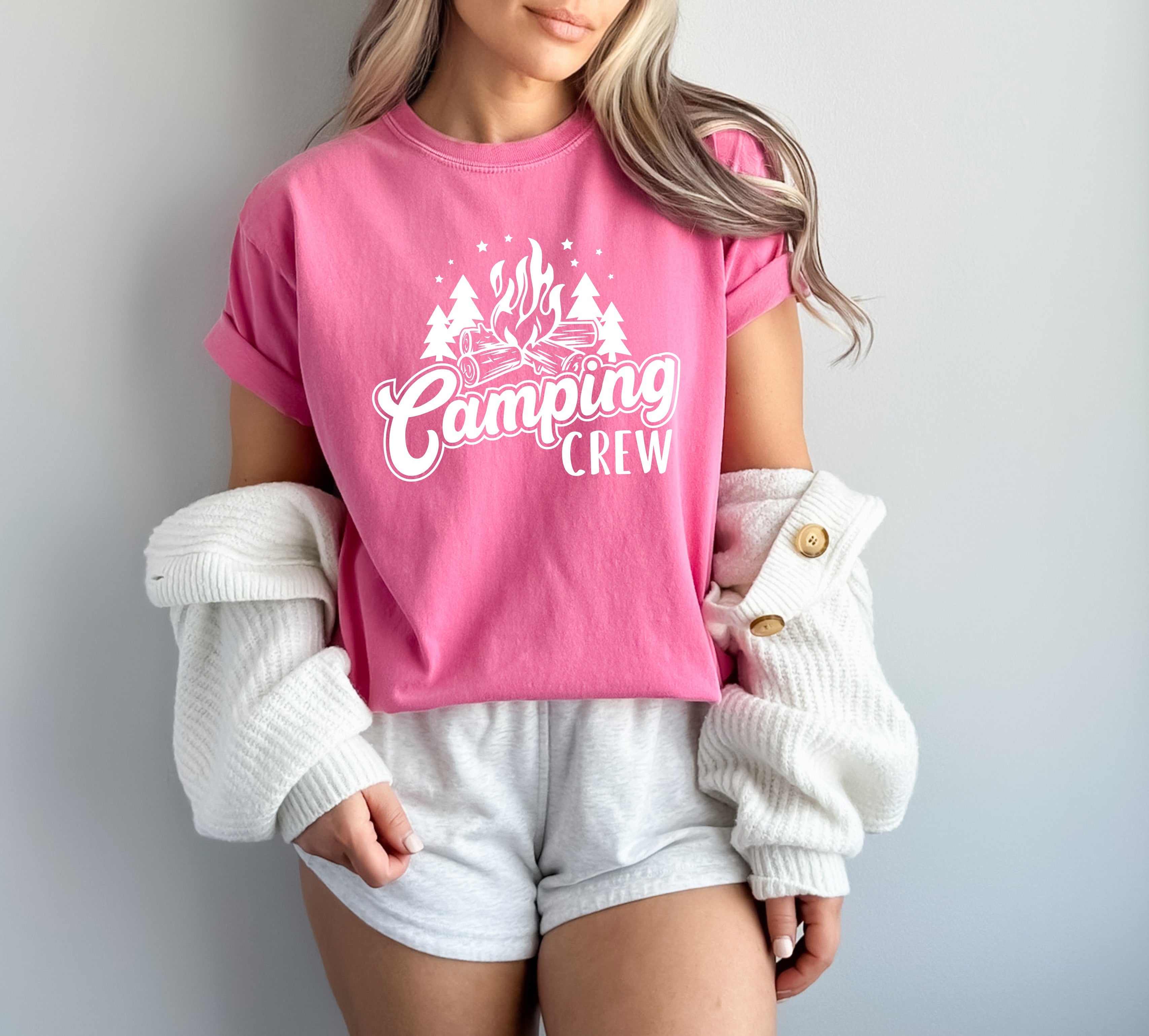Camping Crew Camping Hiking Garment Dyed Shirt