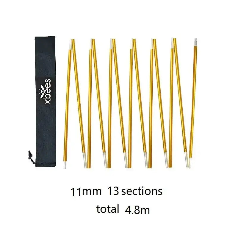 Camping Alloy Tent Poles DIY Tent Rod Skeleton 8.5mm 9.5mm 11mm