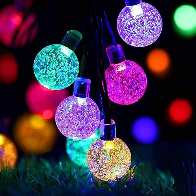 Crystal Globe Lights, Waterproof Solar Patio for Outdoor Camping