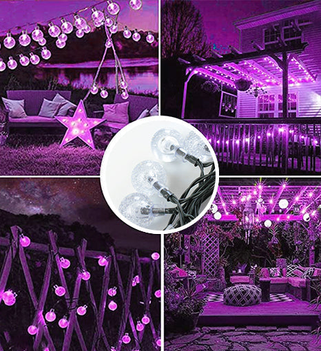 Crystal Globe Lights, Waterproof Solar Patio for Outdoor Camping
