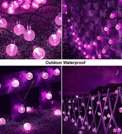 Crystal Globe Lights, Waterproof Solar Patio for Outdoor Camping