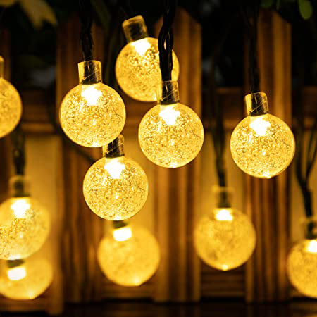 Crystal Globe Lights, Waterproof Solar Patio for Outdoor Camping