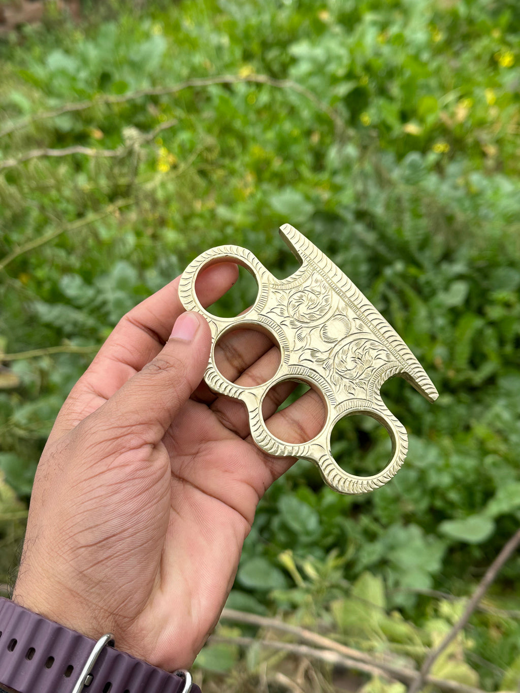 Custom Handmade Solid Brass Knuckles – EDC Survival Gear