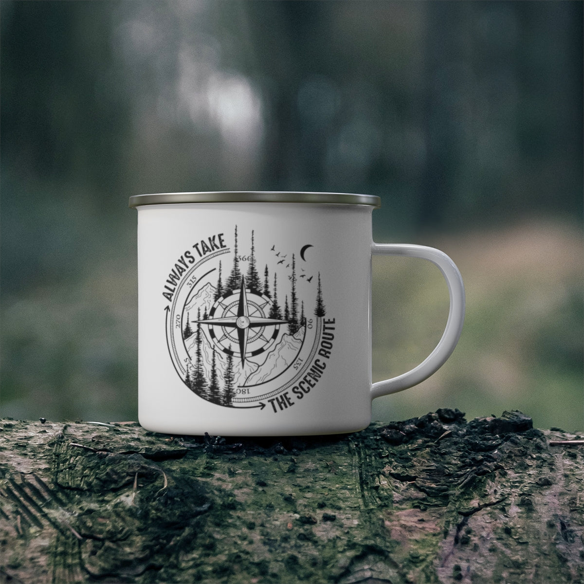 Always Take The Scenic Route | Enamel Camping Mug