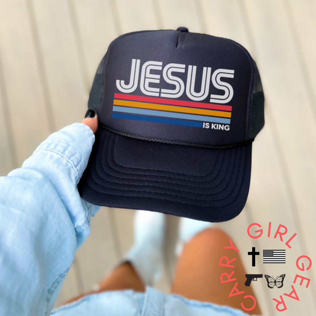 JESUS IS KING Trucker hat